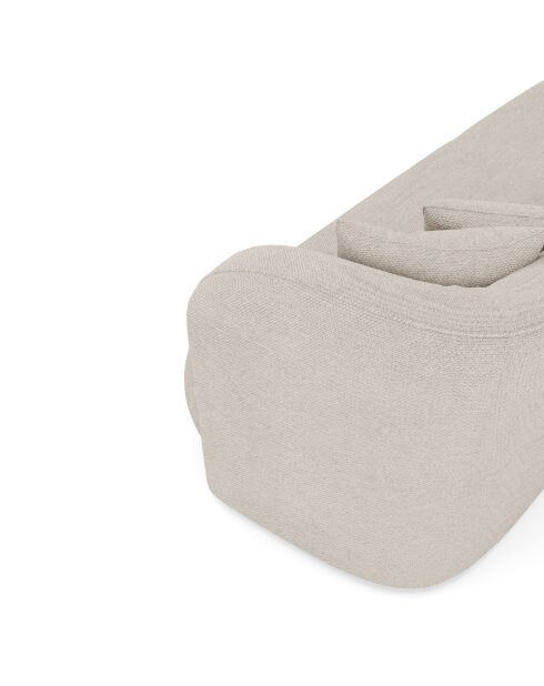 EMY 2-Sitzer-Sofa Cremefarbener Webstoff - 185x88x77