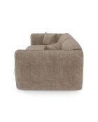 LIAM 3-Sitzer-Sofa aus beigefarbenem gewebtem Samt - 196x90x74