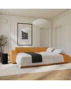 LIVA converteerbare hoekbank rechts Mosterdgeel getextureerd fluweel - 283x180x73