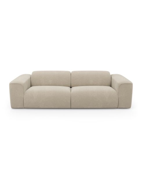 NOVA 3-Sitzer-Sofa Beiger gemusterter Samt - 205x97x73