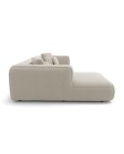 Linkes Ecksofa 255 cm ROMY Weicher gewebter Duschstoff Beige - 255x160x70