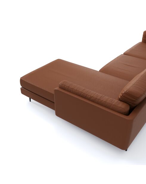 Mikael rechtwinkliges Sofa aus Kamelleder - 261x154x80