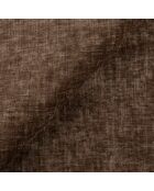 LIVA Wandelbares linkes Weitwinkelsofa aus strukturiertem Samt, expressobraun — 283 x 180 x 73