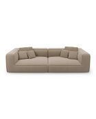 ROMY 3-zitsbank Zacht geweven douchestof Taupe - 250x105x70