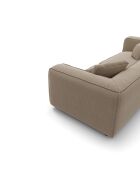 ROMY 3-zitsbank Zacht geweven douchestof Taupe - 250x105x70