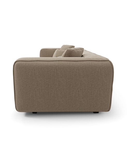ROMY 3-zitsbank Zacht geweven douchestof Taupe - 250x105x70