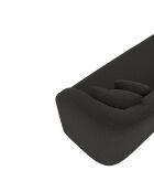 Canapé 2 places EMY Tissu bouclette Noir - 185x88x77