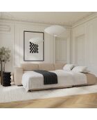 Sofá derecho convertible gran angular LIVA, tela Taupe Boucle - 283x180x73