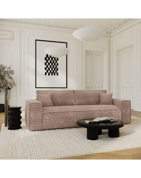 Colchón sofá convertible Express 160 cm RUBY corduroy XXL taupe - 236x100x80