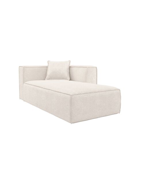 Méridienne droite Rolf Blanc cassé Tissu bouclette - 170x105x63