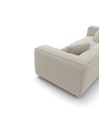 ROMY 3-zitsbank Zacht geweven douchestof Beige - 250x105x70