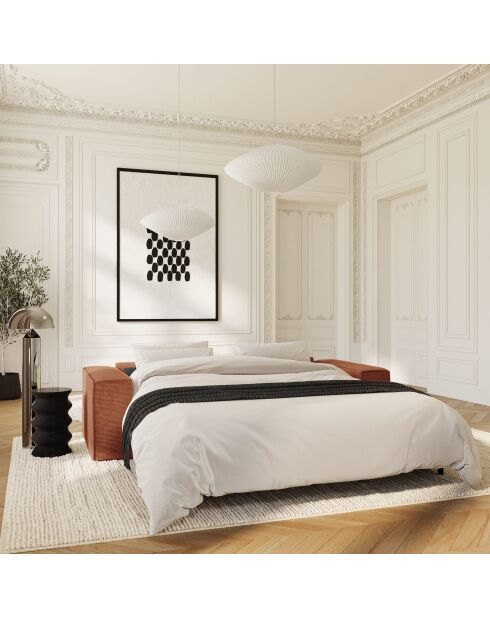 Express Matratze für Sofabett, 160 cm, RUBY, Terrakotta, Kord - 236x100x80