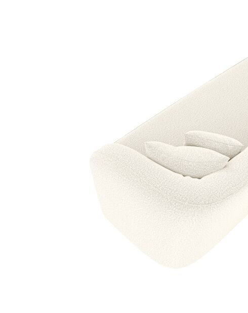 EMY 3-zitsbank Creme Boucle stof - 205x88x77