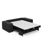 Express Schlafsofamatratze 160 cm RUBY aus dunklem anthrazitfarbenem Samt - 236x100x80