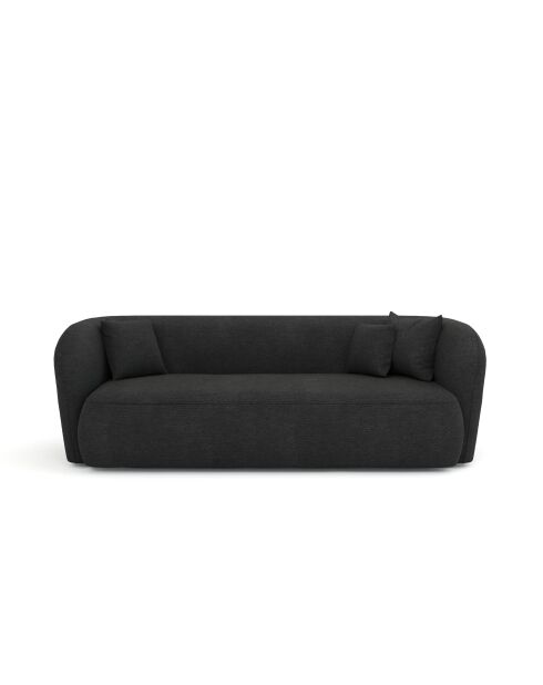 EMY 2-Sitzer-Sofa aus anthrazitgrauem Webstoff - 185x88x77