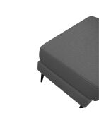 POUF MIKAEL GRIS TISSU TRAME - 70x50x44