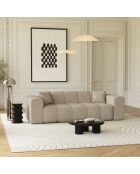 COVA 4-zitsbank Taupe Boucle Stof - 247x94x69,5