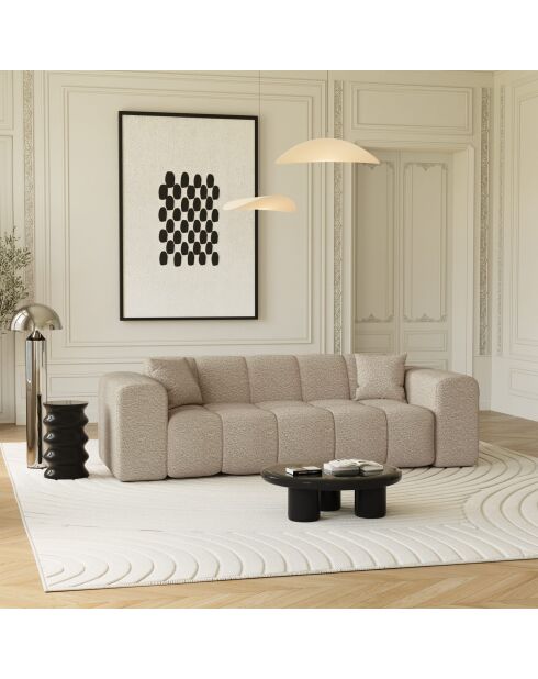 COVA 4-Sitzer-Sofa Taupe Boucle Fabric - 247x94x69,5