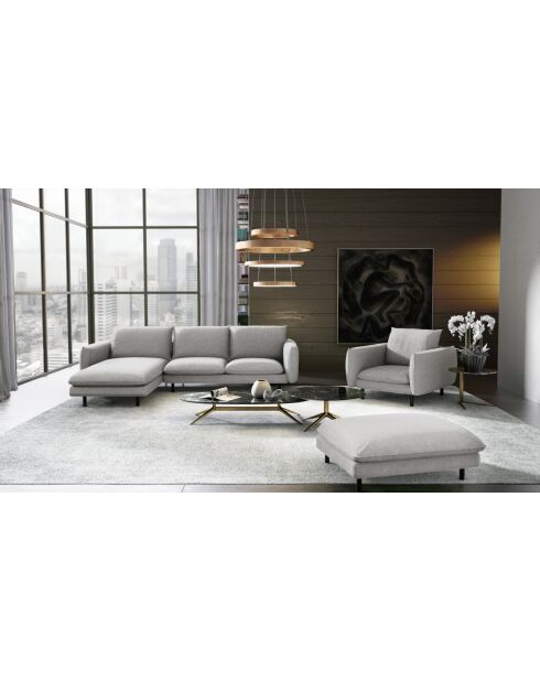 Isak Ecksofa, hellgrau, links, 235 x 92 x 85