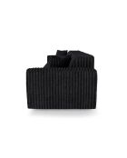 5-Sitzer-Sofa mit 2 dekorativen Kissen RUBEN Corduroy XXL Schwarz - 323x95x78