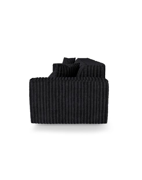 5-Sitzer-Sofa mit 2 dekorativen Kissen RUBEN Corduroy XXL Schwarz - 323x95x78