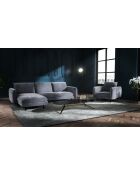 Sofá de esquina izquierda Isak gris antracita - 235x92x85