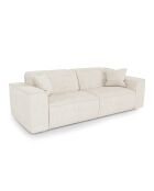 3-zitsbank met 2 sierkussens RUBEN Cream Corduroy - 232x95x78
