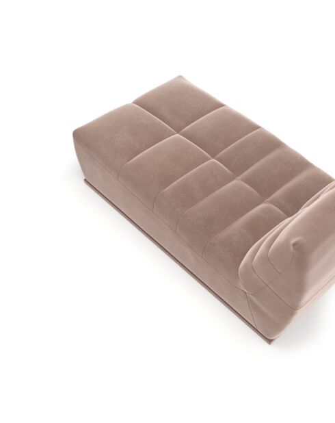 Méridienne modulable Jody Velours Beige taupe - 105x185x80