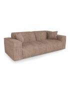 3-zitsbank met 2 sierkussens RUBEN Corduroy XXL Taupe - 232x95x78