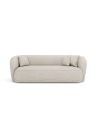 EMY 2-Sitzer-Sofa Cremefarbener Webstoff - 185x88x77