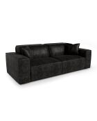 3-zitsbank met 2 sierkussens RUBEN Velours Dark Antracite - 232x95x78