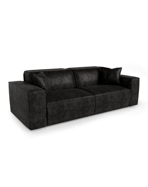 3-zitsbank met 2 sierkussens RUBEN Velours Dark Antracite - 232x95x78