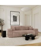 Sofá convertible Express 140 cm colchón RUBY corduroy XXL taupe - 216x100x80