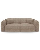 LIAM 3-Sitzer-Sofa aus beigefarbenem gewebtem Samt - 196x90x74
