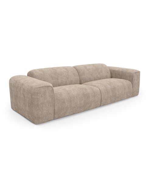 NOVA 4-zitsbank in beige geweven fluweel - 245x9x73