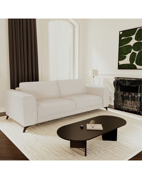 Express converteerbare slaapbank 140 cm MILANO Cream Boucle-stof - 210x105x75