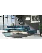 POUF UNIC BLEU PETROLE - 90x70x46