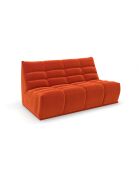 Canapé 3 places modulable Jody Velours ORANGE - 175x112x80