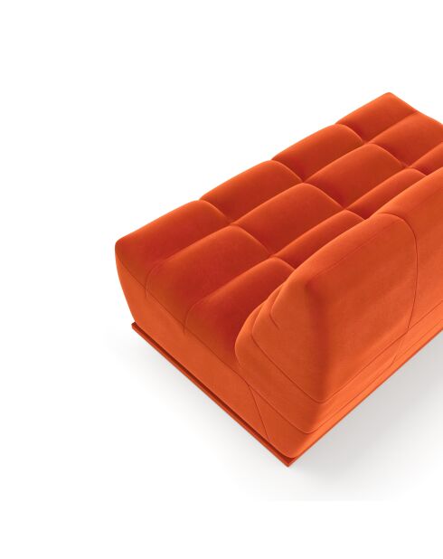 Canapé 3 places modulable Jody Velours ORANGE - 175x112x80