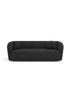 EMY 3-Sitzer-Sofa aus anthrazitgrauem Webstoff - 205x88x77
