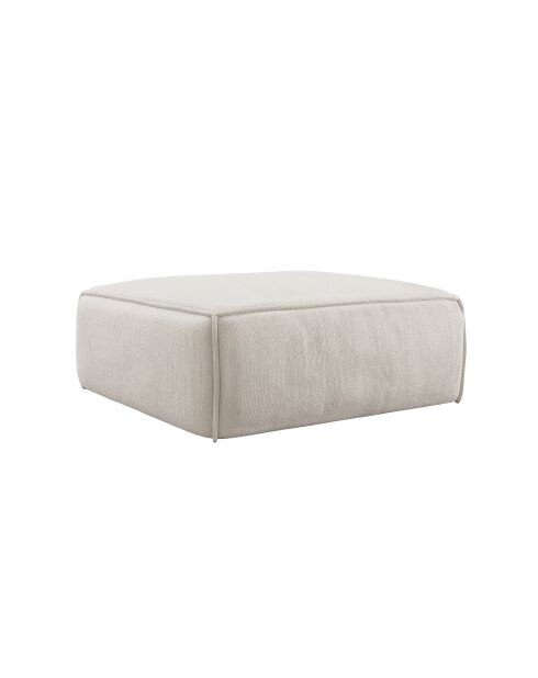 Pouf Rolf Cream in velluto a coste - 97x97x41