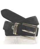Ceinture femme passant argenté noir-Noir