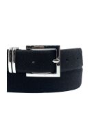 Ceinture femme passant argenté noir-Noir