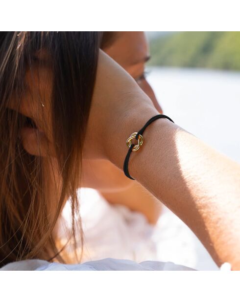 Pulsera Augure chapada en oro negro
