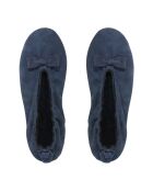 Ballerines en cuir Cléophée bleu profond