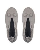 Ballerines en cuir Mélodie gris pierre