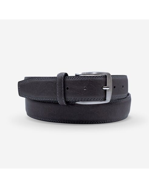 Ceinture en daim à boucle rectangulaire Ilan grise