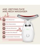Anti-Aging-Gesichts- und Nackenmassagegerät - weiß