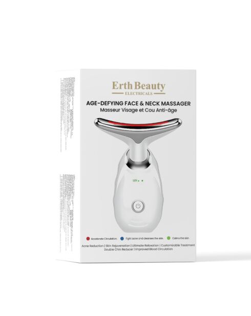 Anti-Aging-Gesichts- und Nackenmassagegerät - weiß
