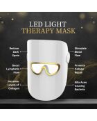LED-Lichttherapiemaske 3 Farbmodi - weiß